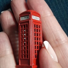 1.5 Inch Red Model Telephone Box- Metal Model London Telephone  Toy