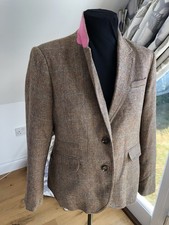 JOULES BLAZER JACKET 48% WOOL UK14 ‘BRONTE’  BROWN TWEED, FULLY LINED VGC