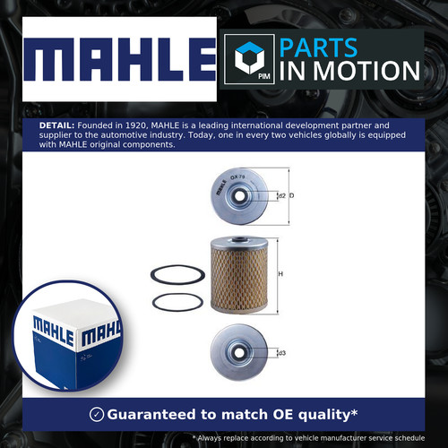 Oil filter ox79d mahle - oil,