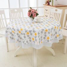 Round Table Cloth Cover Printed PVC Household Dining Party Tablecloth 152/180cm