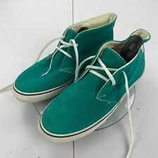 Vans Chukka Slim Trainers 9 Turquoise Lace Up Shoes Mens Suede Mid Top