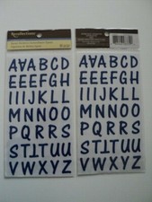 RECOLLECTIONS EPOXY ALPHABET STICKERS "BLUE" BNIP *NEW*