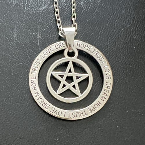 Pentacle pentagram necklace - pentacle,