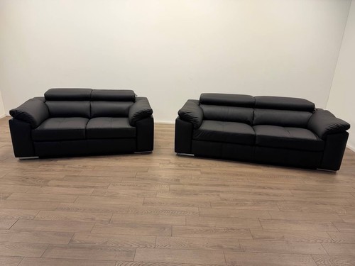 Valencia leather sofa set - leather, 3