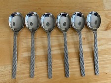 6 Arthur Price Tapestry Soup Spoons Very Good Condition 