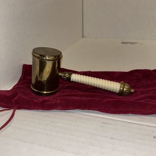 Vintage brass gavel mallet - gavel,,