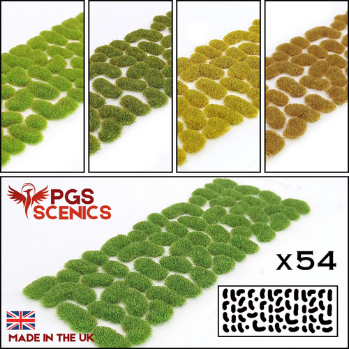 Irregular static grass tufts - irregular,