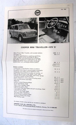 Cooper mini traveller 1275 - mini,