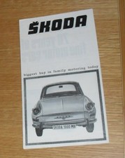 Skoda Brochure 1964 - 1000 MB - Octavia Super 1200 - Combi 1200 Estate - UK