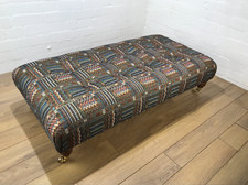 CUSTOM BESPOKE FOOTSTOOL - BED END STOOL - WINDOW SEAT - AZTEC - KILIM - MULTI