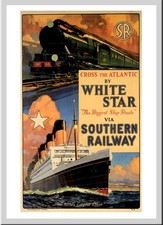 A3 - White Star and Southern Railways Travel VINTAGE RETRO Posters #12