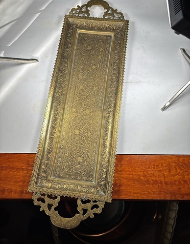 Vintage indian brass serving - brass,