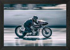 Vintage Motorbike Framed Wall