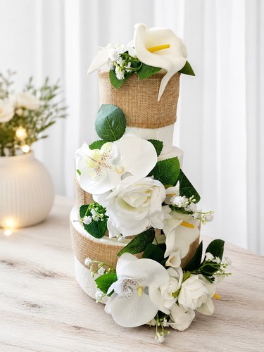 Piece white floral wedding - 3,