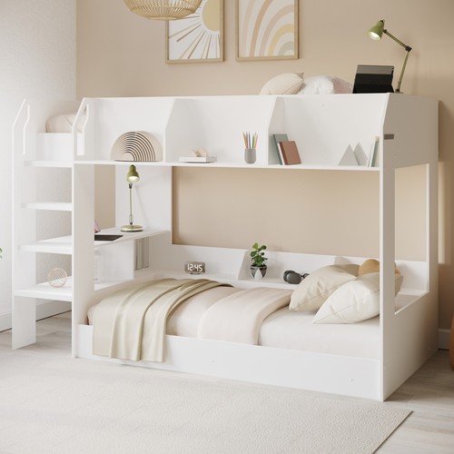 White bunk bed with - white,