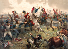 Infantry Regiment Battle of Waterloo CANVAS PICTURE PRINT WALL ART