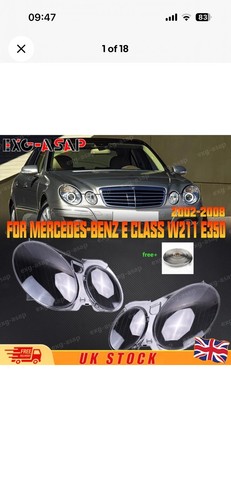 2pcs headlight lens - lens, cover+glue