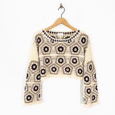 Apricot Crochet Cropped Jumper