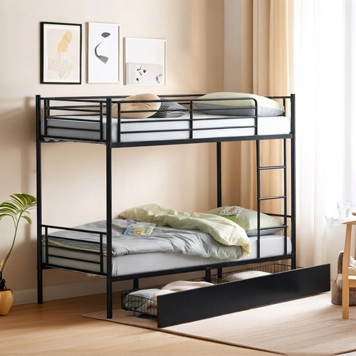 Metal bunk bed twin over - metal,