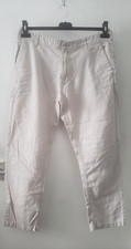 Women's Beige Trousers Straight Leg Size Waist 36" Short Matalan