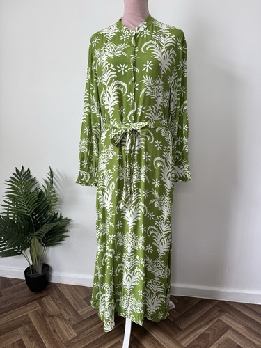 Zara green maxi shirt dress - green,