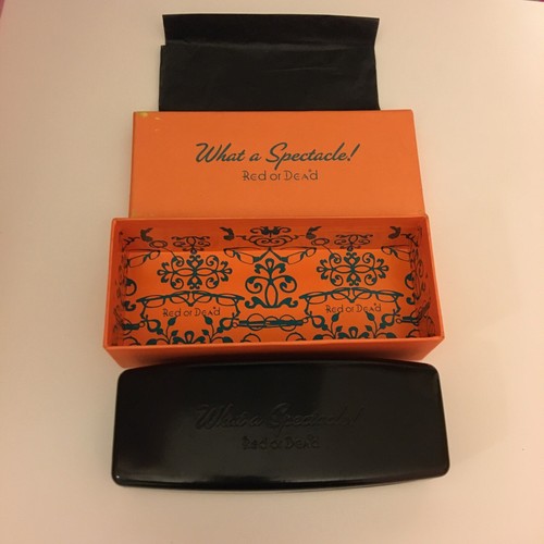 Red and dead eye glasses - glasses, case