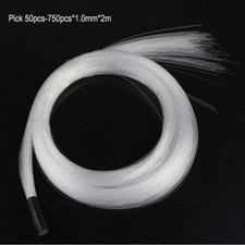 50pcs-500pcs 1mm* 2m PMMA Plastic Fiber Optic Cable End Grow Led Light DIY Decor