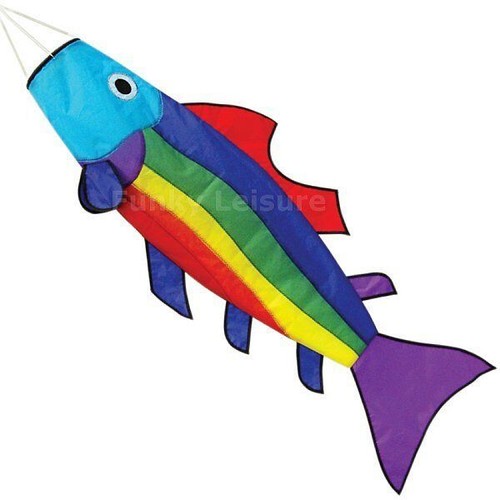 Rainbow fish windsock 100cm - rainbow,