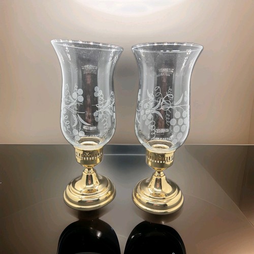 Brass hurricane glass - hurricane,