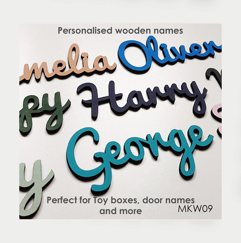 Personalised wooden script