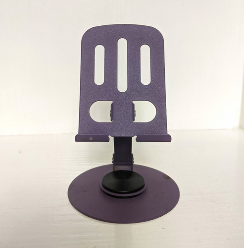 Black metal desk phone holder - desk,