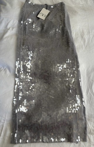 Zara pale grey sequin - grey, skirt