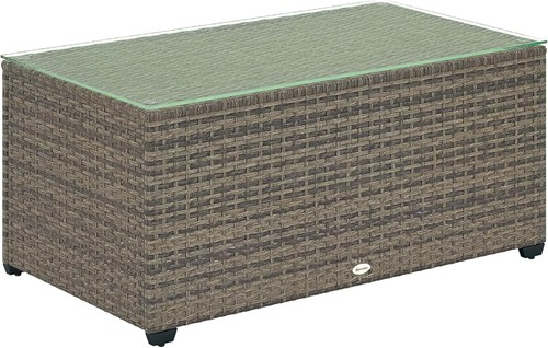 Rattan garden coffee table - rattan,