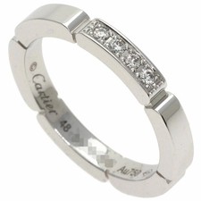 Cartier Maillon Panthere Diamond 48 Ring K18 White Gold Ladies Used CARTIER