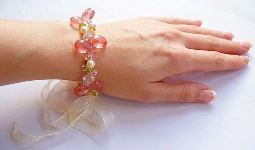 Real pink cherry quartz frw - pink,