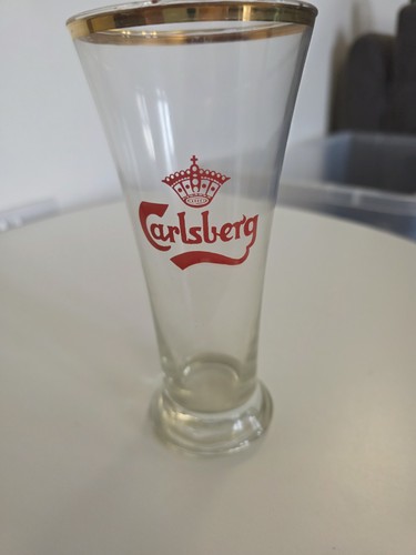 Calsberg half pint gold rim