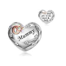 💖 Mummy Charm I Love You To The Moon & Back Genuine 925 Sterling Silver
