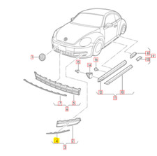 New VW BEETLE 5C1 Front Bumper