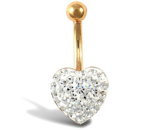 9ct Yellow Gold White Crystal