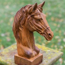 Rustic horse with bridle head - horse,