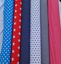 Polycotton Fabric Stars Stripe