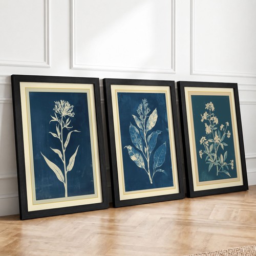 Studies blue botanical set - in,