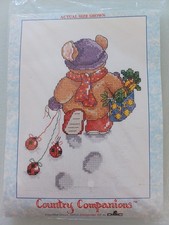 NEW, UNUSED, DMC COUNTRY COMPANIONS COUNTED CROSS STITCH KIT, CHRISTMAS SHOPPING