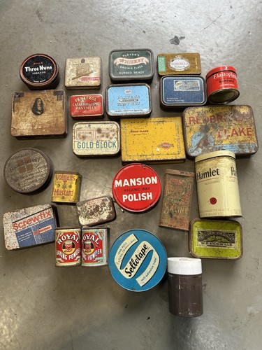 Job lot vintage tins - job,