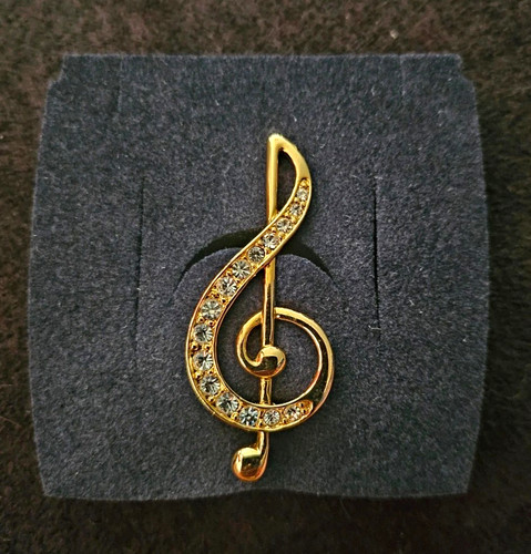 Gold tone treble clef - tone, musical