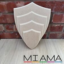 12mm MDF Shield Trophy Wooden Craft Shapes Plaques Blanks Templates MIAMA
