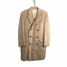 Vintage Wallachs Mens Medium Large Over Coat 100 Percent Camel Hair Tan Brown