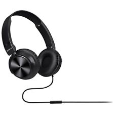 Groov-e Tempo Wired Stereo Headphones With Remote & Mic 3.5mm Jack Plug Black