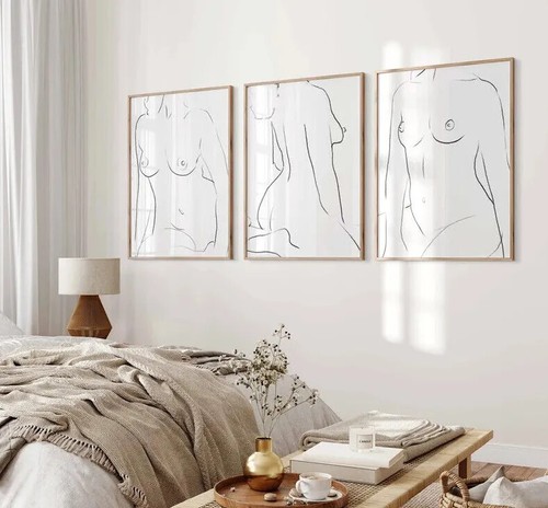 Nude female body line - female,