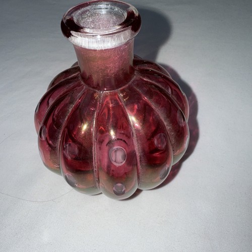 Cranberry glass bud - cranberry, 11cm